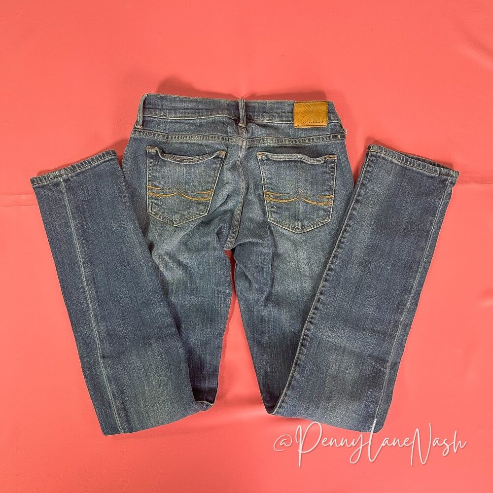 Lucky Brand Mid Rise Sweet n' Straight Jeans Tanzanite Blue - Picture 13 of 14